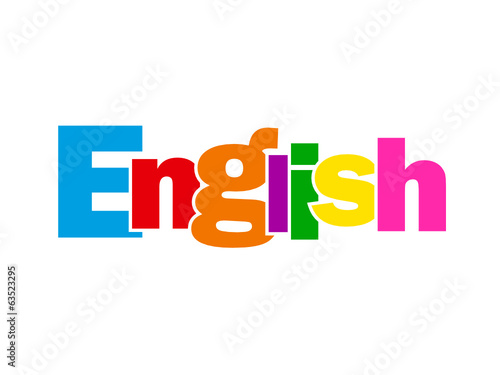 "ENGLISH" Letter Collage (language learn class course england)