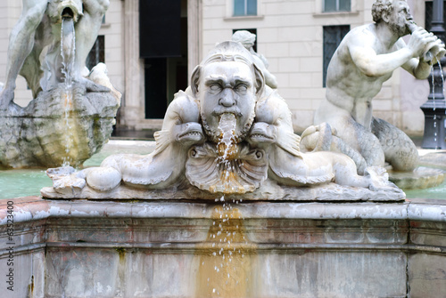 The Moor Fountain  Fontana del Moro   Piazza Navona  Rome