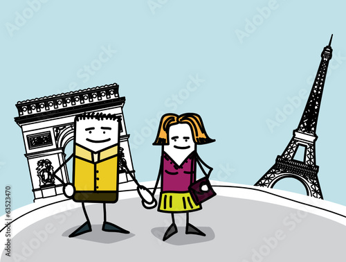 Couple à Paris