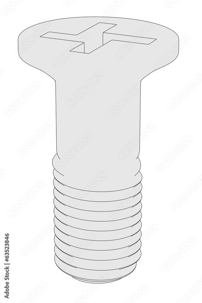cartooon image of classic screw cartooon image of classic screw