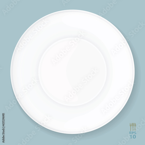 Empty white plate