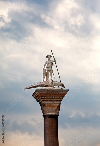 Colonne di San Todaro.Venice photo