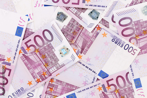 Five hundreds euro banknotes