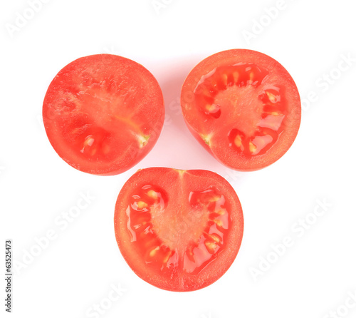 close up of three Tomato slice