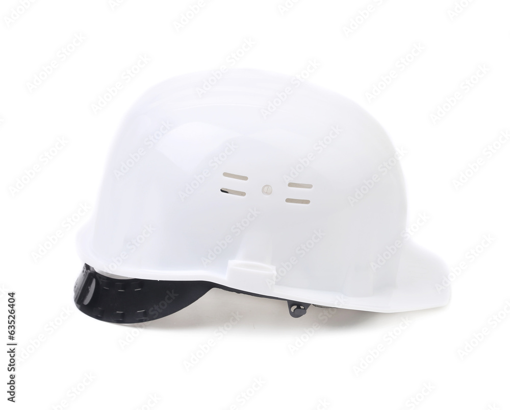 Fototapeta premium White safety helmet.
