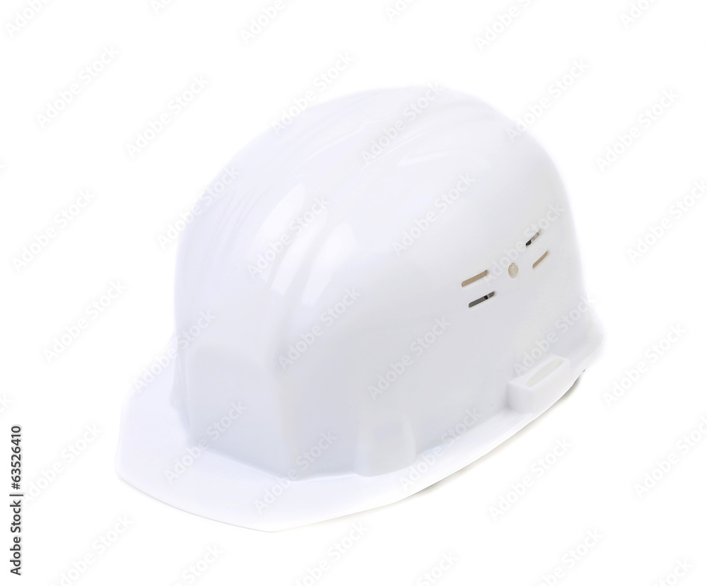 Fototapeta premium White safety helmet.
