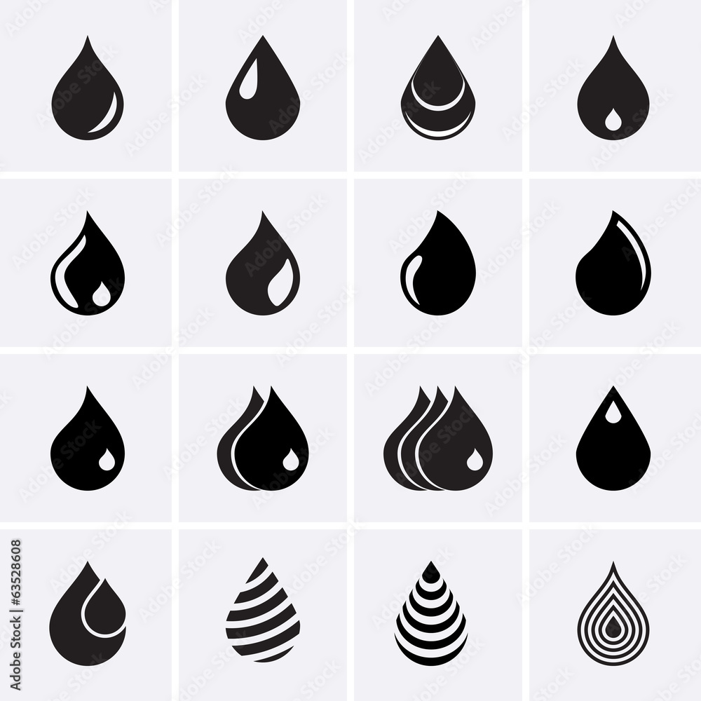 Drop Icons. Vector Drop Icons. Vector