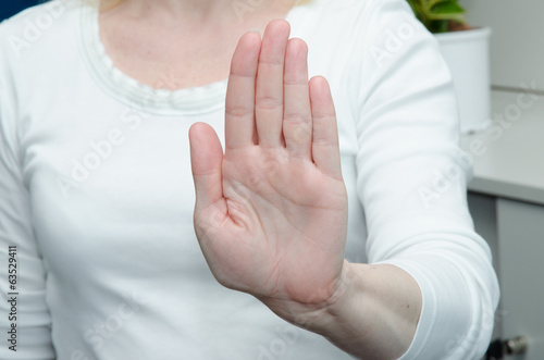 Bilde på lerret stop gesture