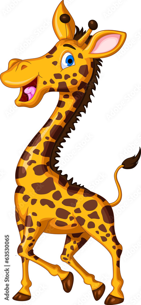 Obraz premium cute giraffe cartoon