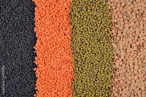 Mixture of lentils and beans