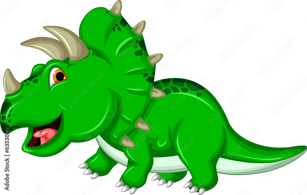 Naklejka premium funny Triceratops dinosaur