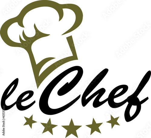 Chefkoch - Koch Mütze - 5 Sterne - Vektor