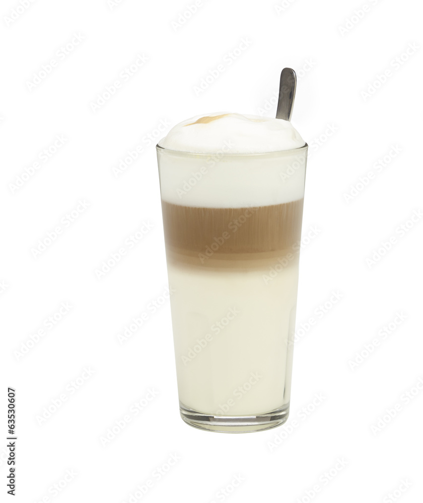 Latte macchiato in glass Latte macchiato in glass