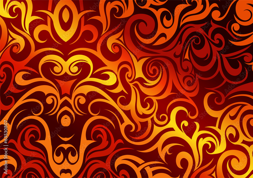 Abstract background with fire flames
