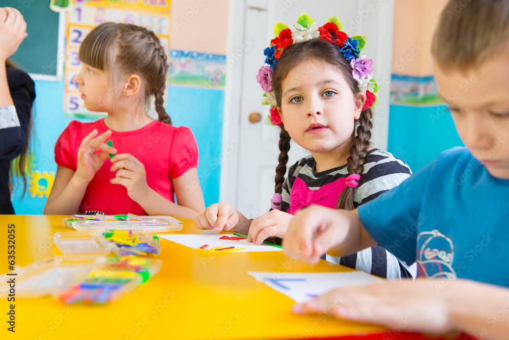 Fototapeta premium Childrenat kindergarten