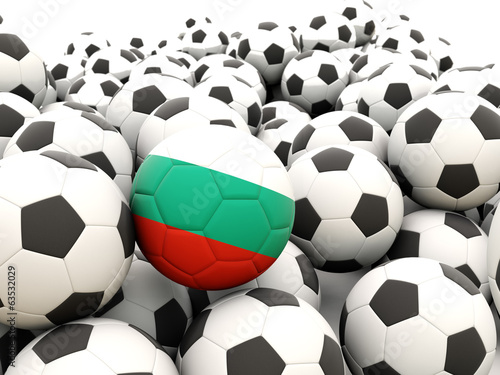 Football with flag of bulgaria
