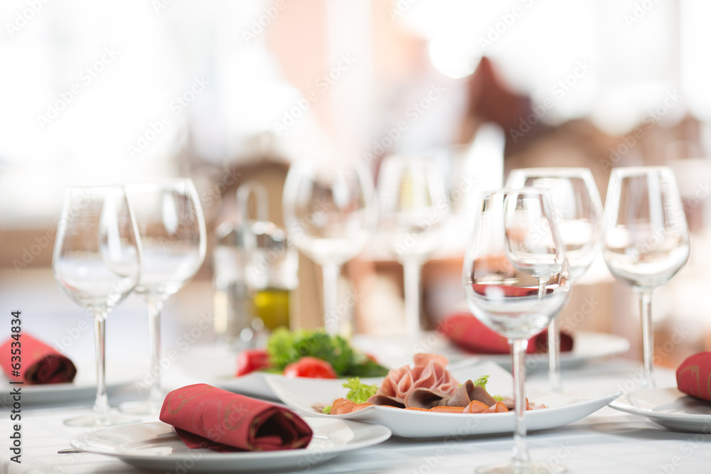 Banquet setting table in restaurant Banquet setting table in restaurant