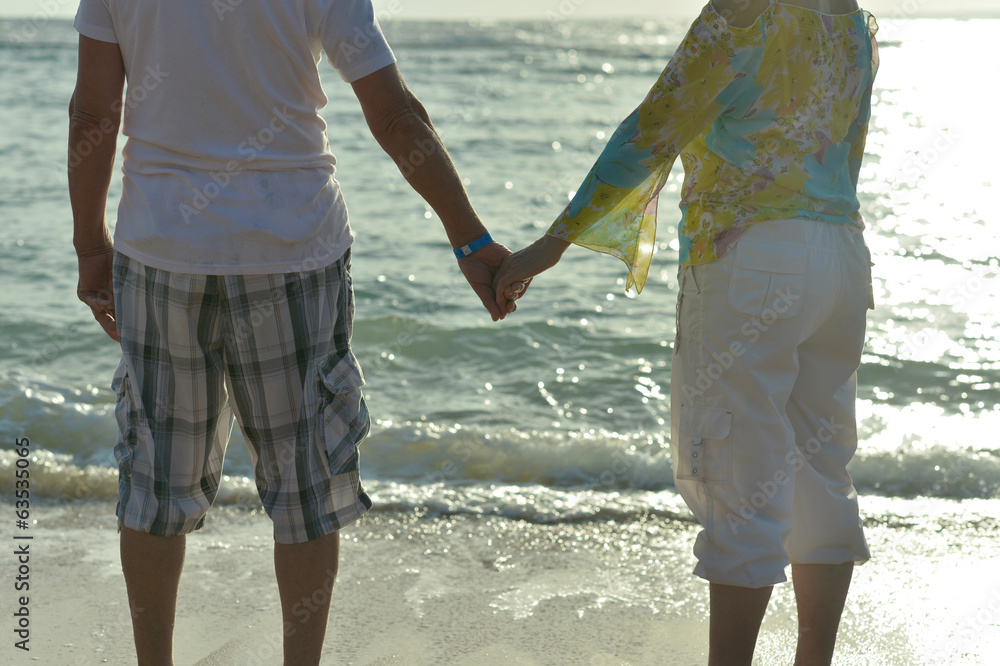 Senior couple walking Senior couple walking