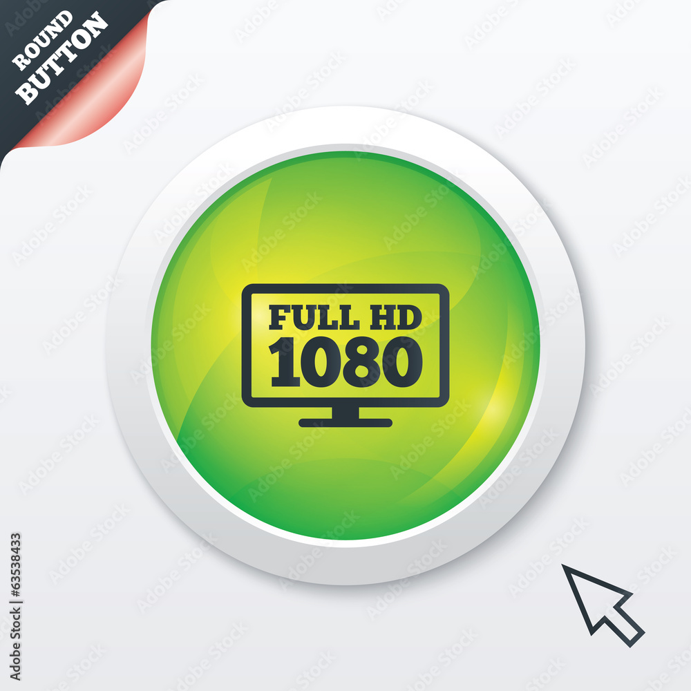 Full hd widescreen tv. 1080p symbol. Full hd widescreen tv. 1080p symbol.