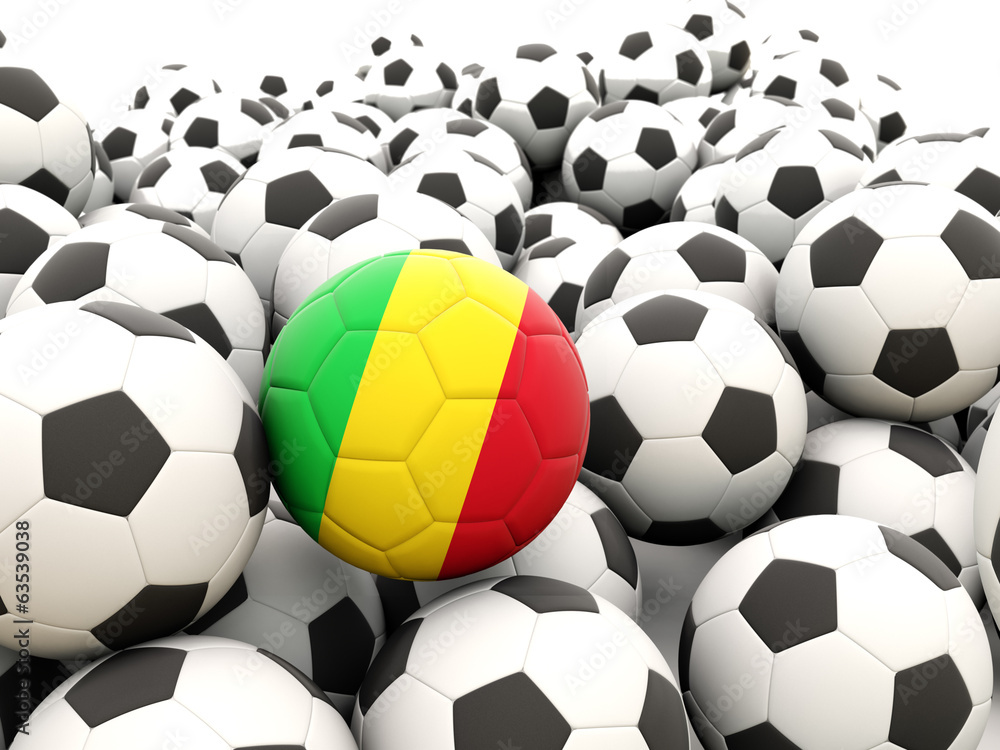 Football with flag of mali Football with flag of mali