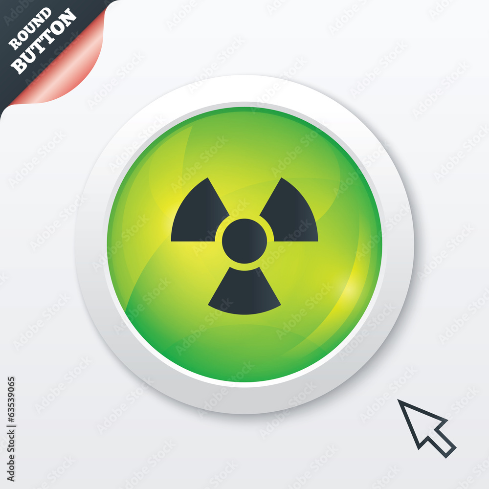 Radiation sign icon. Danger symbol. Radiation sign icon. Danger symbol.