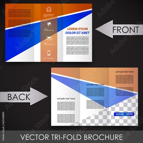 Tri-fold corporate business store brochure