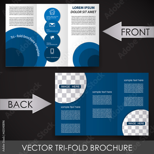 Tri-fold corporate business store brochure