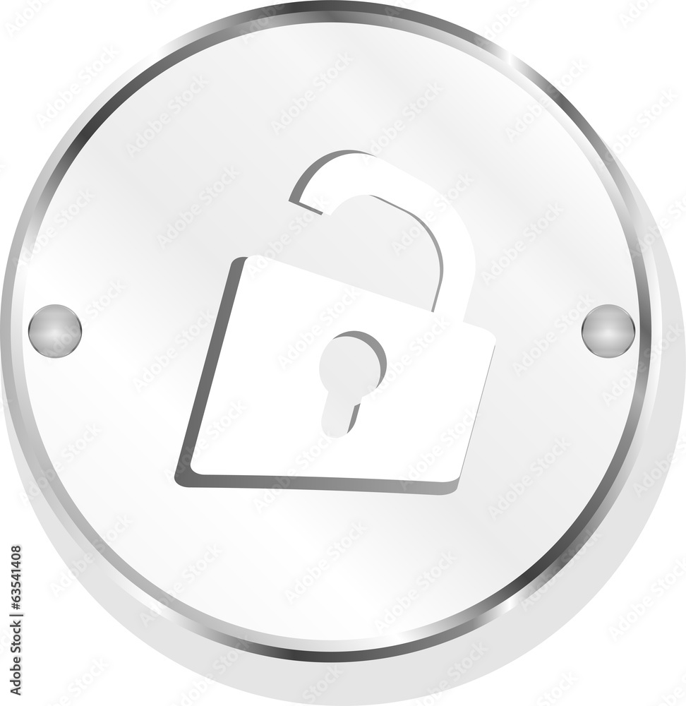 Padlock icon web sign isolated on white
