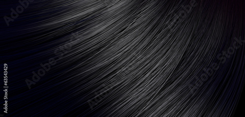 Fotografia, Obraz Black Hair Blowing Closeup