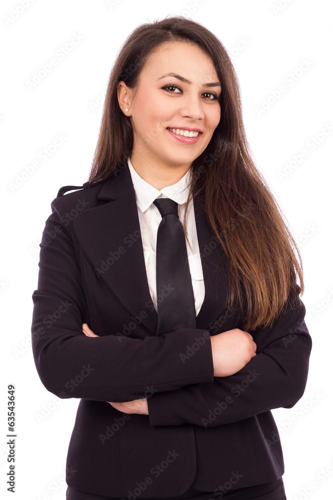 Portrait of attractive smiling businesswoman with arms folded Portrait of attractive smiling businesswoman with arms folded