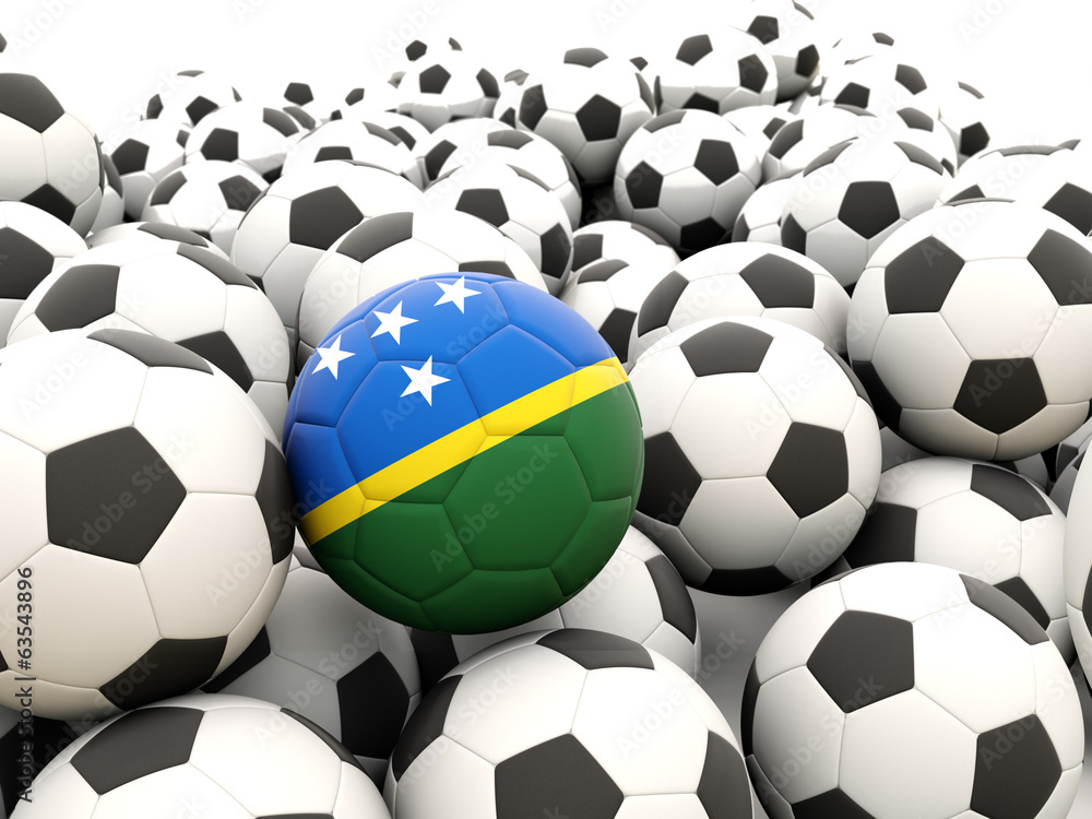 Football with flag of solomon islands Football with flag of solomon islands
