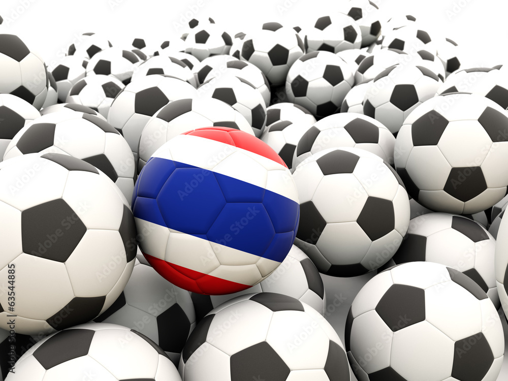 Football with flag of thailand Football with flag of thailand