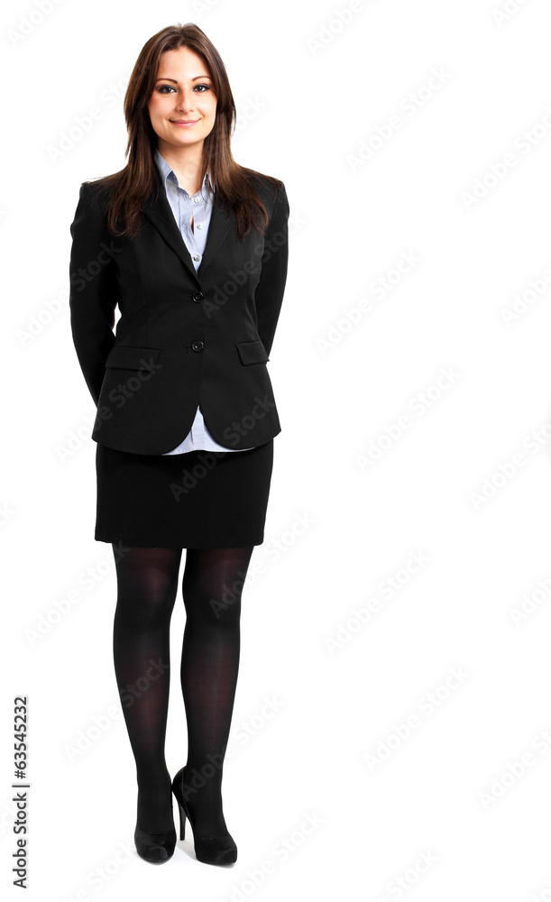 Smiling full length businesswoman Smiling full length businesswoman