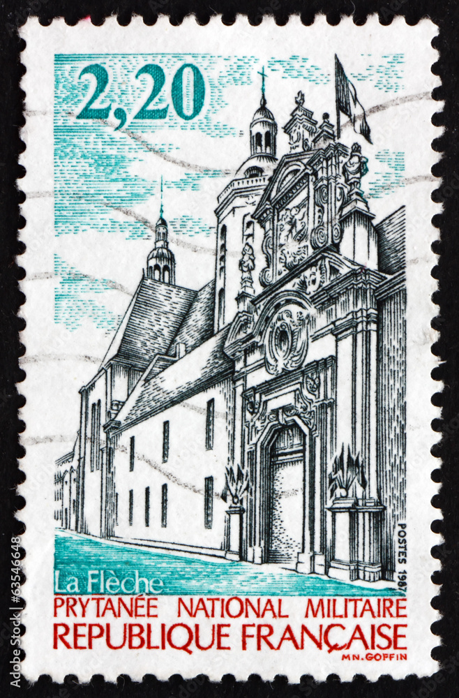 Postage stamp France 1987 La Fleche National Military School