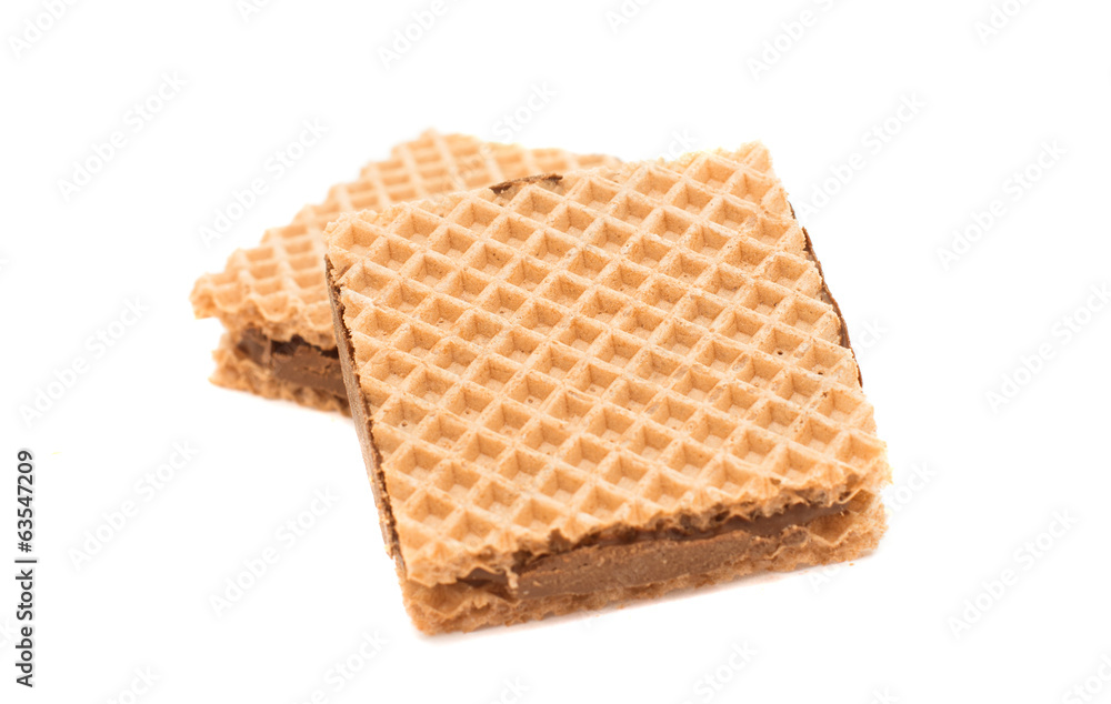 chocolate waffles isolated chocolate waffles isolated
