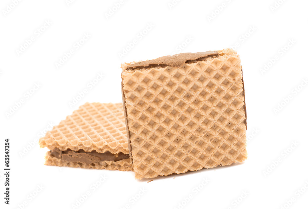 chocolate waffles isolated chocolate waffles isolated