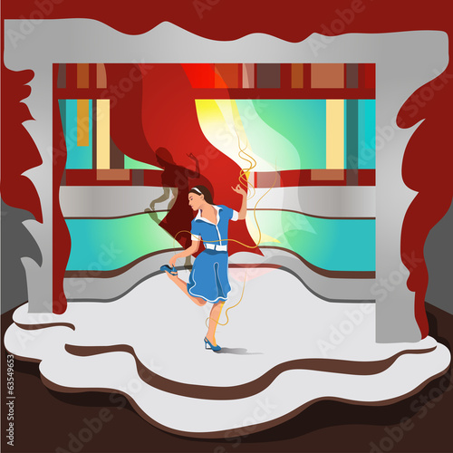 Dancing girl in the club