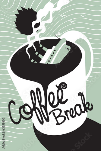 Titanic sinking in a cup of coffee