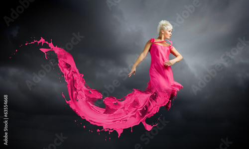 Jumping woman