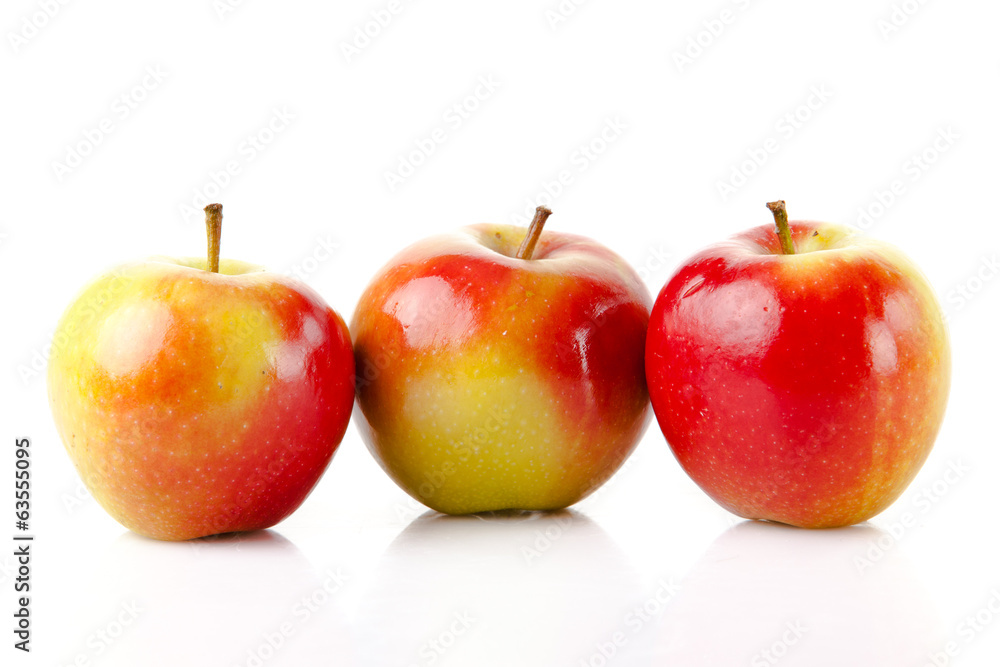 fresh colorful apples isolated on white background fresh colorful apples isolated on white background