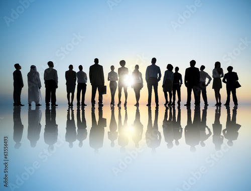 Large Group of Business People Outdoors