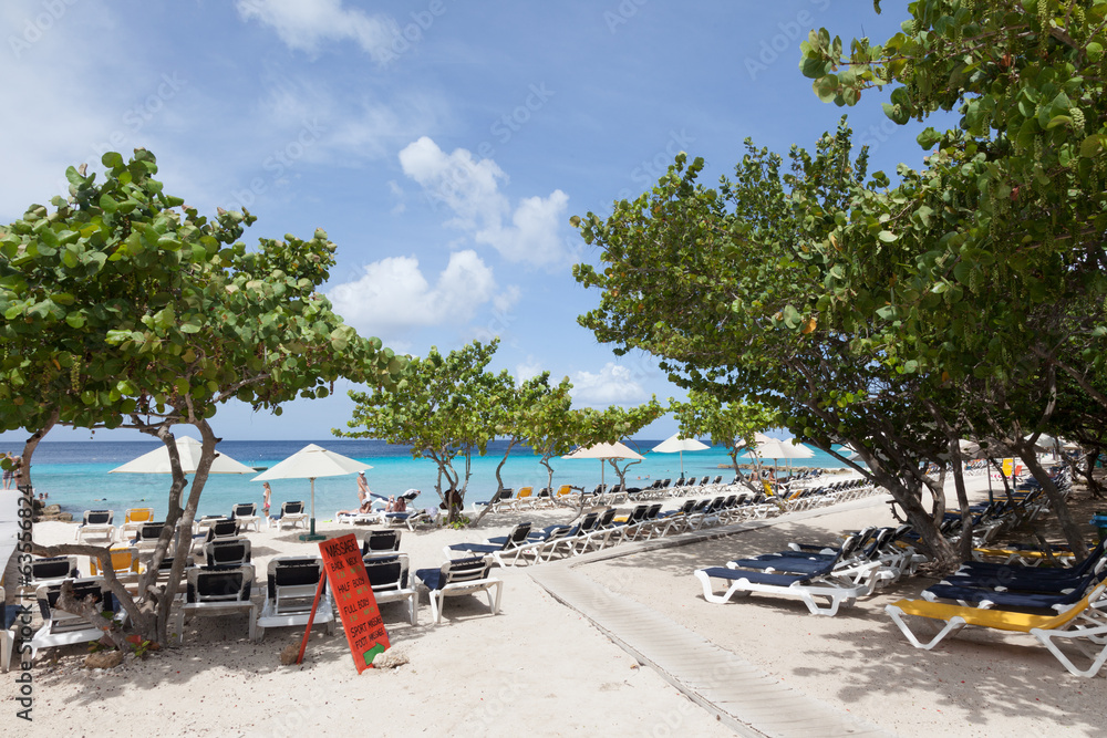 Fototapeta premium Casa Abao Beach a private beach in Curacao
