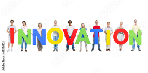 Group of People Holding Innovation