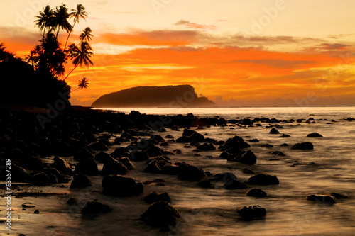 Sunset on a Tropical Island
