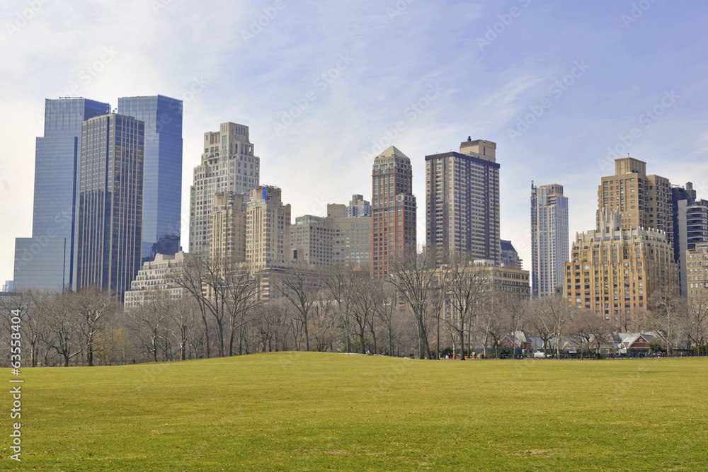 Central Park and Manhattan Skyline, New York Central Park and Manhattan Skyline, New York