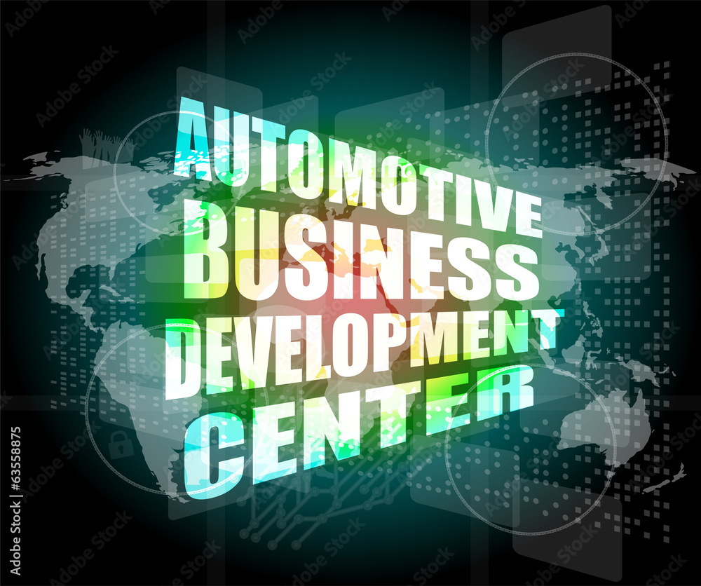 automotive business development digital touch screen interface