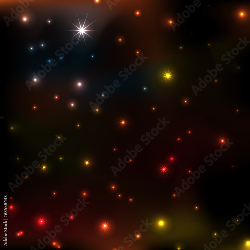 glittering stars on bokeh backgrounds