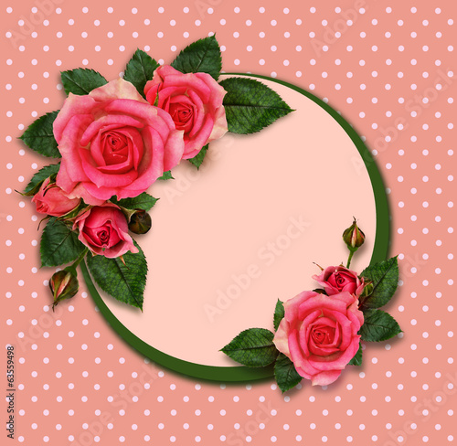 Rose flowers composition an...