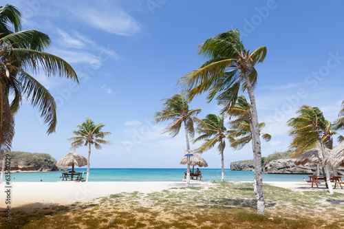Santa Cruz a free local beach on Curacao, Caribbean © Gail Johnson