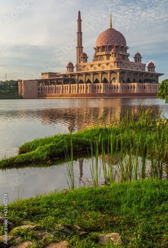 Putra mosque silhouette in Putrajaya, Malaysia